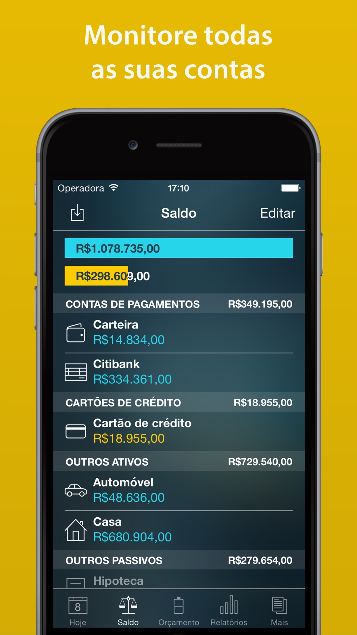 Screenshot do app Money Pro: Finanças Pessoais