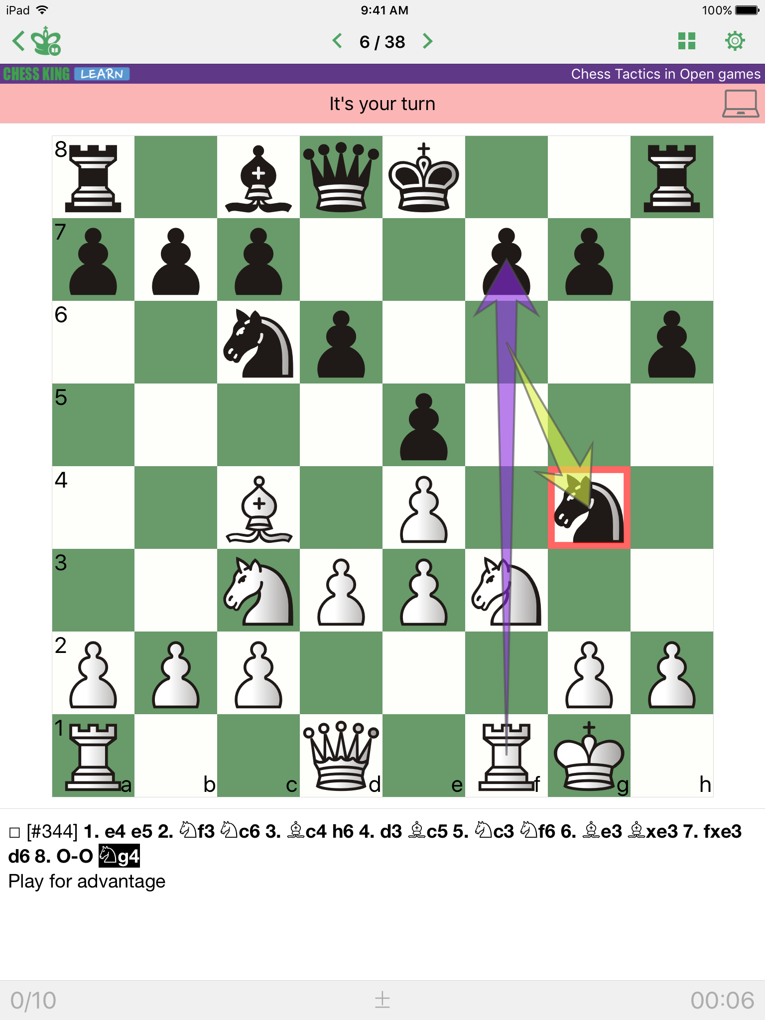 Chess Tactics in Open games screenshot 6