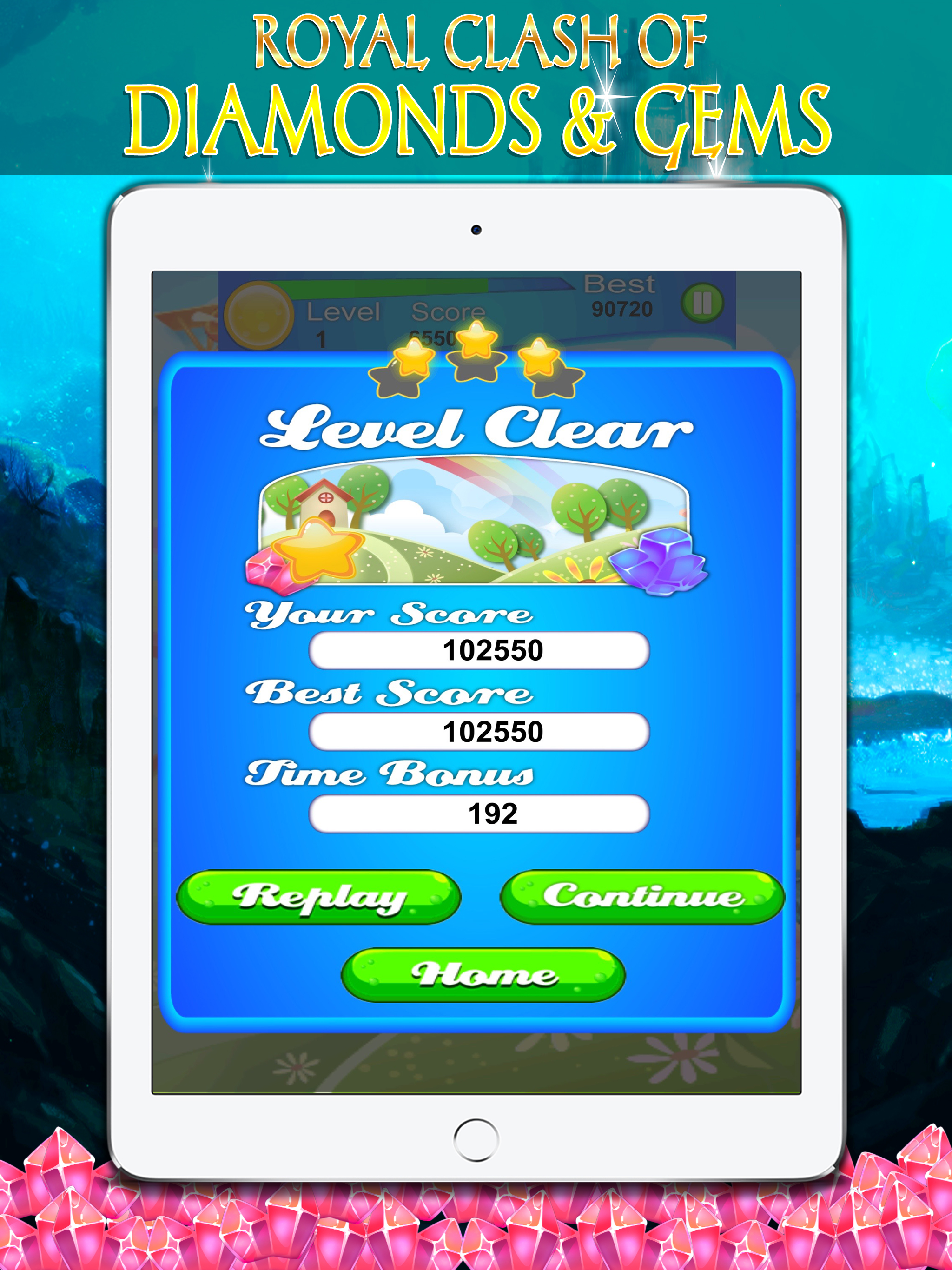 Royal Clash of Diamonds and Gems - Puzzle screenshot 10