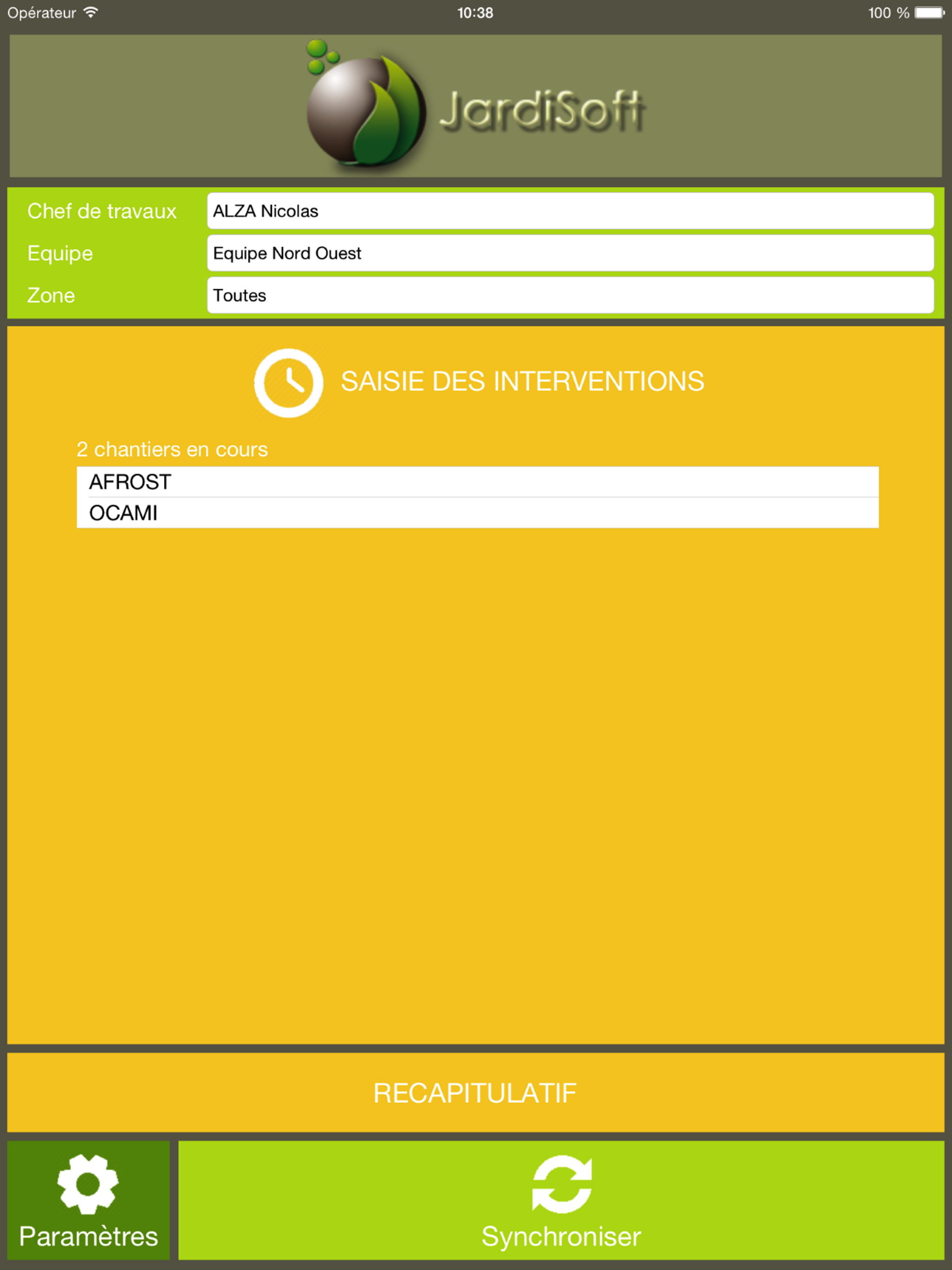 JardiSoft Suivi de Chantier