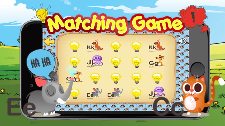 Memorize alphabet animals remembering game for kid