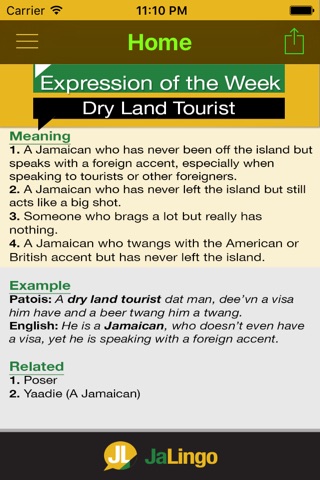 Jamaican Dictionary - JaLingo screenshot 2