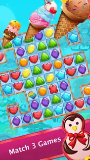ice cream paradise :sweet match3 puzzle free games iphone screenshot 2