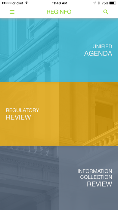 Screenshot #1 pour RegInfo Mobile