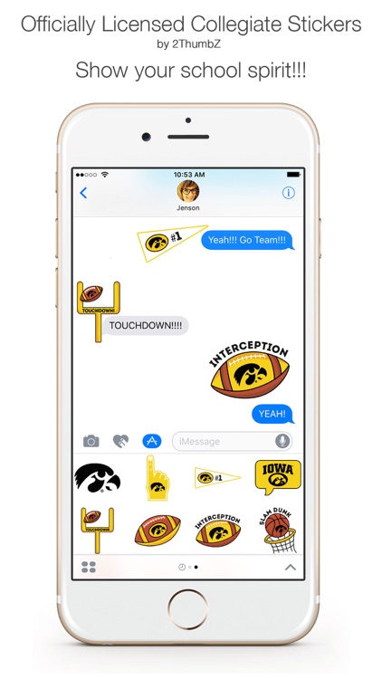 University of Iowa Stickers for iMessage