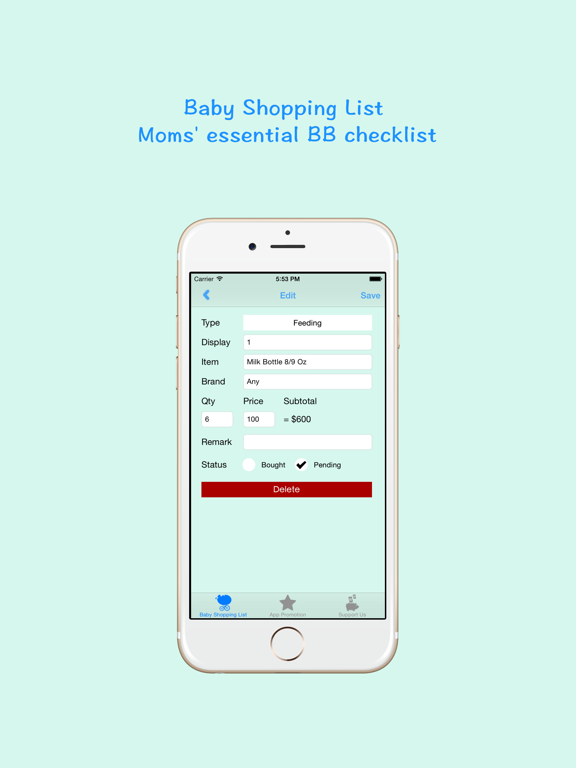 Screenshot #6 pour Baby Shopping List - Moms' essential BB checklist