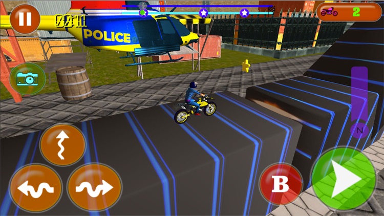 Bike Rider Chases Police Heli screenshot-3