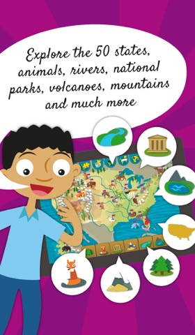 Kids US Atlas - United States Geography Gamesのおすすめ画像2