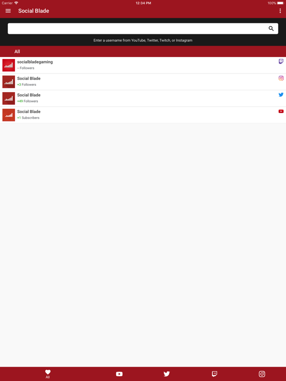 Screenshot #5 pour Social Blade Statistics App