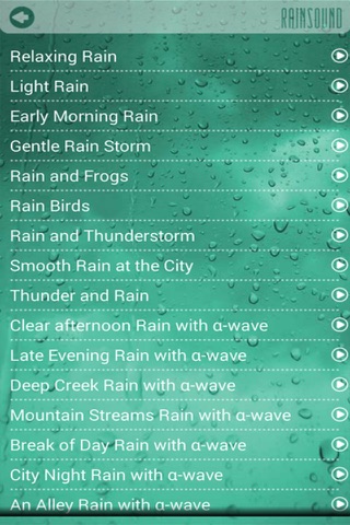 RAIN SOUND - Sound Therapy screenshot 2