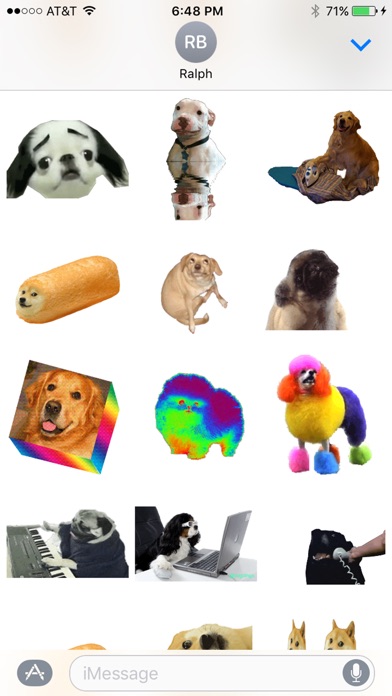 Screenshot of dogdings ~ animated dog stickers for dogs