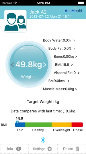 AcuHealth Body Fat Scale and Fitness Analyzer