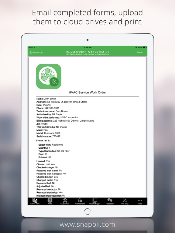 Screenshot #6 pour HVAC Service Work Order