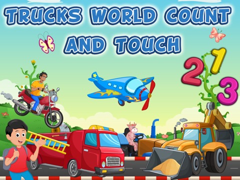 Trucks World Count and Touch- Toddler Counting 123 for Kidsのおすすめ画像1