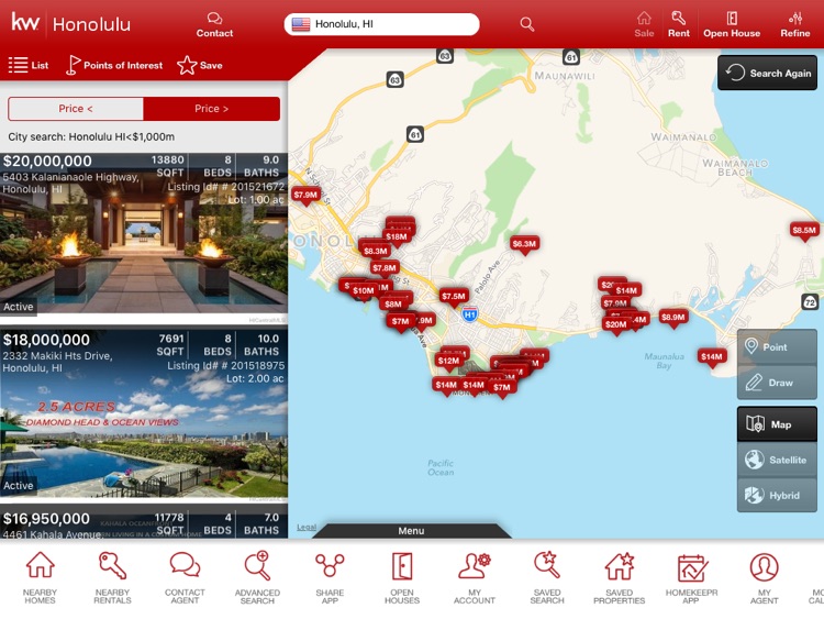 Keller Williams Realty Real Estate Search for iPad