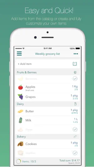 Get Me Food - grocery shopping list screenshot 2