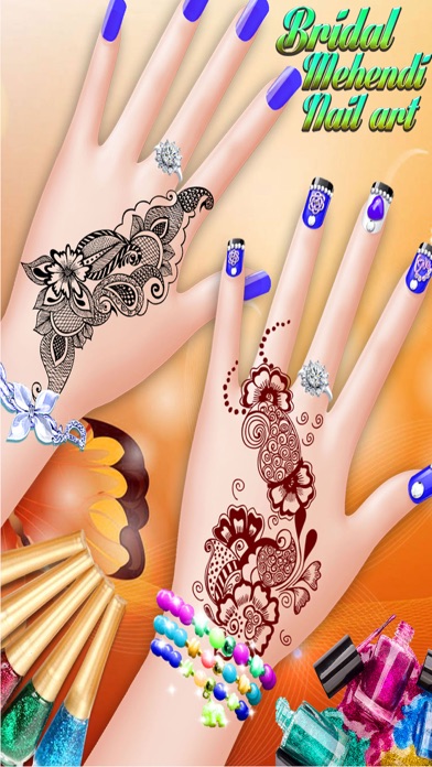 How to cancel & delete Bridal Mehndi and Nail Art - Manicure mehndi designer games for girls from iphone & ipad 1