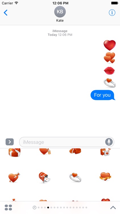 Heart Stickers Pack For iMessage