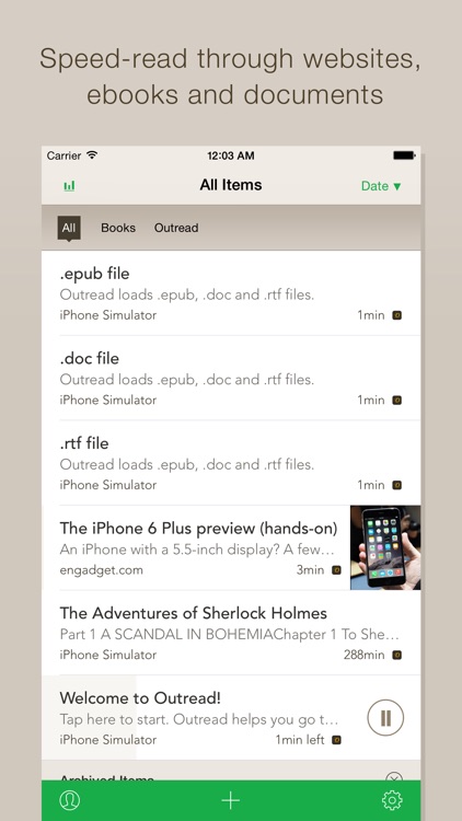 Outread – Speed Reading