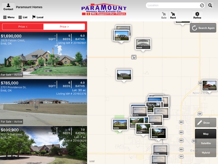 Paramount Homes Real Estate Co for iPad