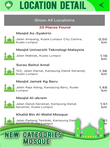 Screenshot #5 pour Muslim Masjid Guide – A Preset Finder for nearby Mosque, Surau, Halal Restaurants, Hotels and many more !