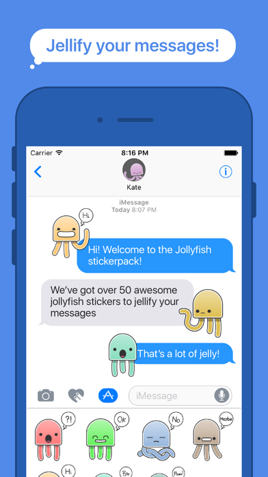 JollyFish Stickers for iMessage • Cute Fun Emoji screenshot
