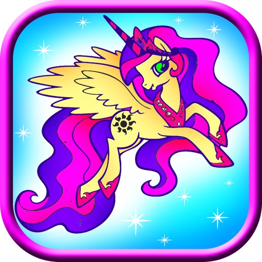 Coloring Fun Pony Unicorn legend Icon