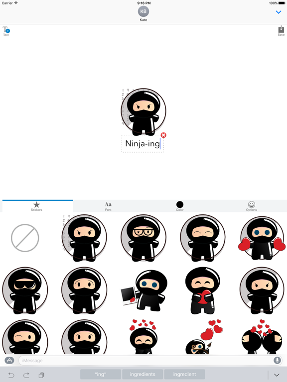 Screenshot #5 pour Ninja - MYOSE - Make Your Own Sticker Emoji
