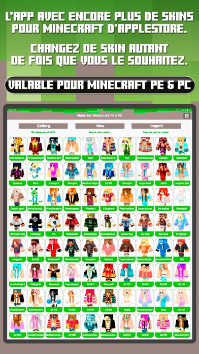 Screenshot #1 pour Skins for Minecraft PE & PC - Free Skins