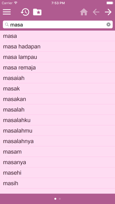 Korean Malay dictionary screenshot 3