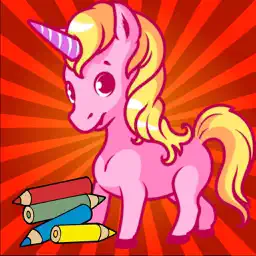 Coloring kids painting game for animals zoo books app icon