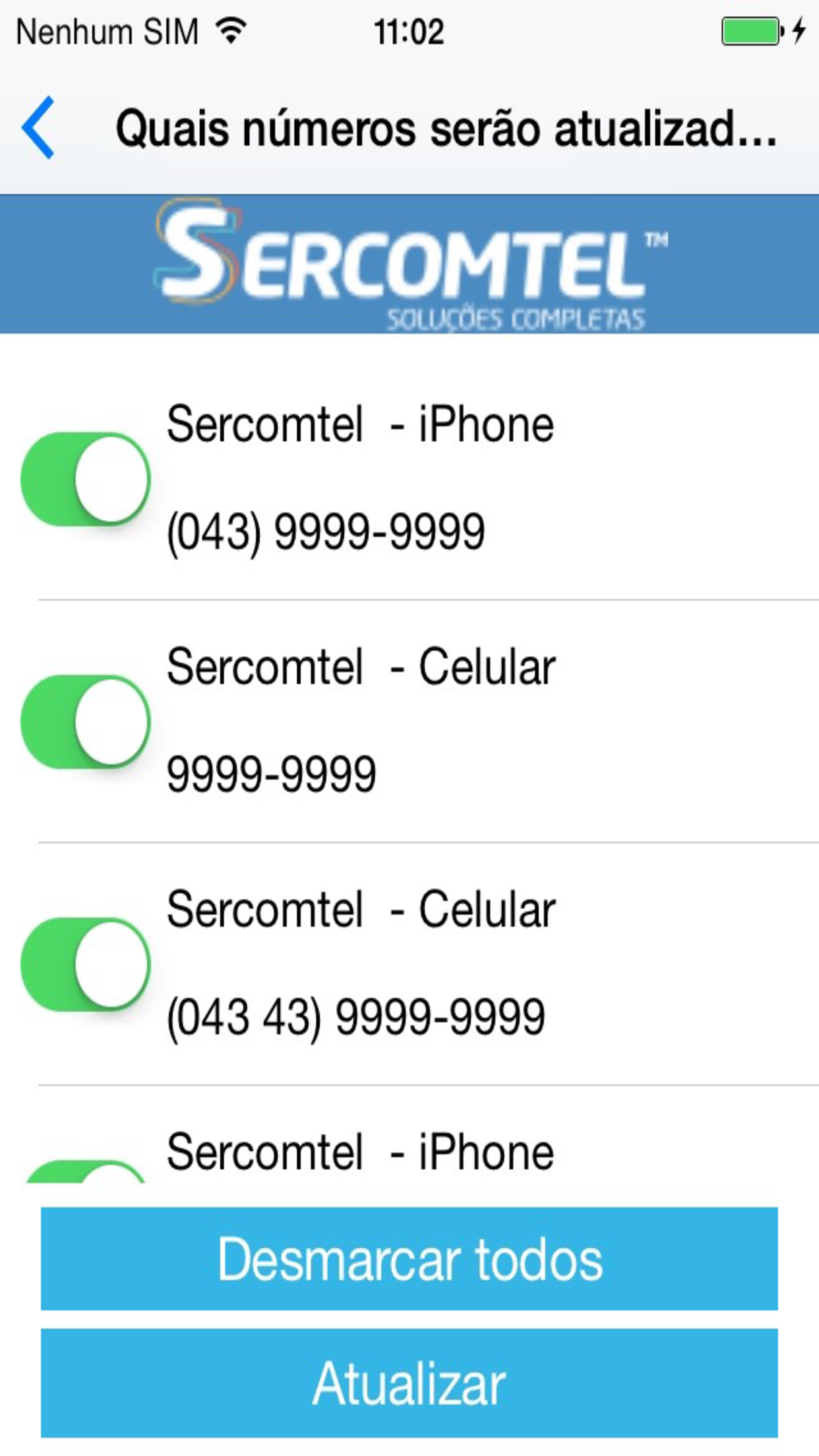9º Dígito Sercomtel