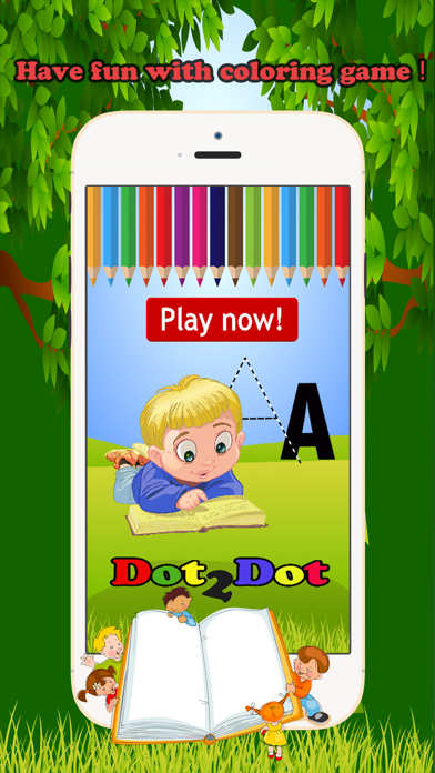 Dot to Dot Letters Alphabet Coloring Book For Kids app screenshot