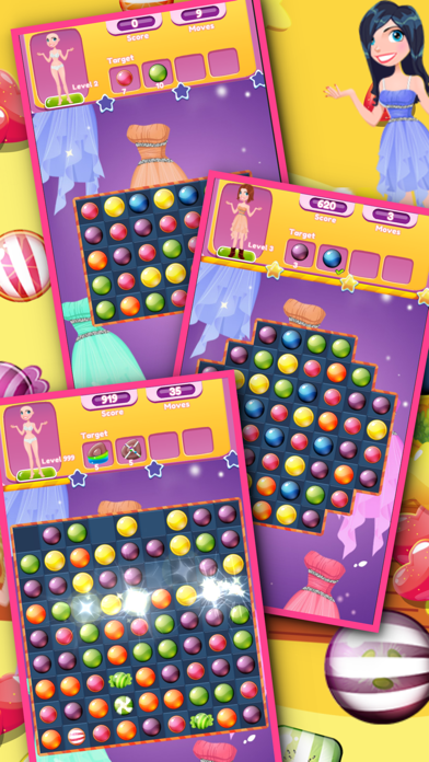 Screenshot #3 pour Sucrerie Princess Dress UP Match