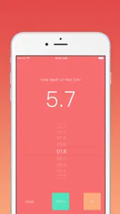 DOFcal screenshot #2 for iPhone