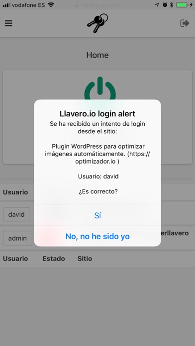 Screenshot #1 pour Llavero.io