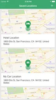 simple location tracker - track and find car parking with gps map navigation iphone screenshot 2