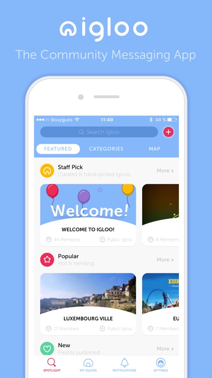 Igloo - The Community Messaging App