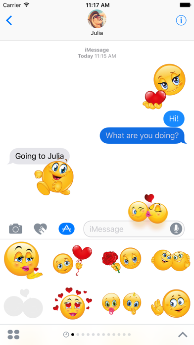Screenshot #1 pour Megapack Love Emoji – Extra Stickers for iMessage