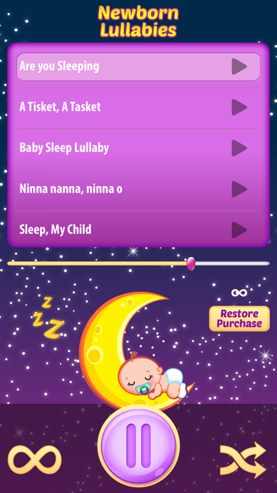 How to cancel & delete Newborn Lullabies Sweet Dreams Baby Relaxation from iphone & ipad 2