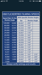 FLICKERfree Calculator screenshot