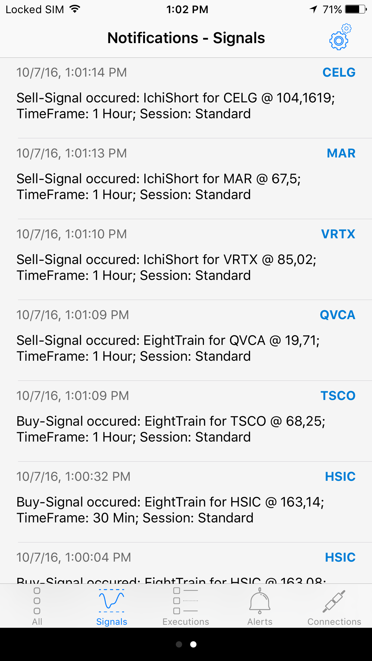 AgenaTrader Notifier screenshot 3
