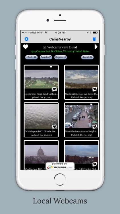 CamsNearby - Shows live webcams near your current location