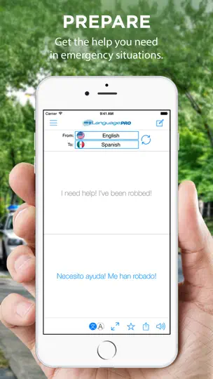 Captura de pantalla de MyLanguage Translator Pro en iPhone 5