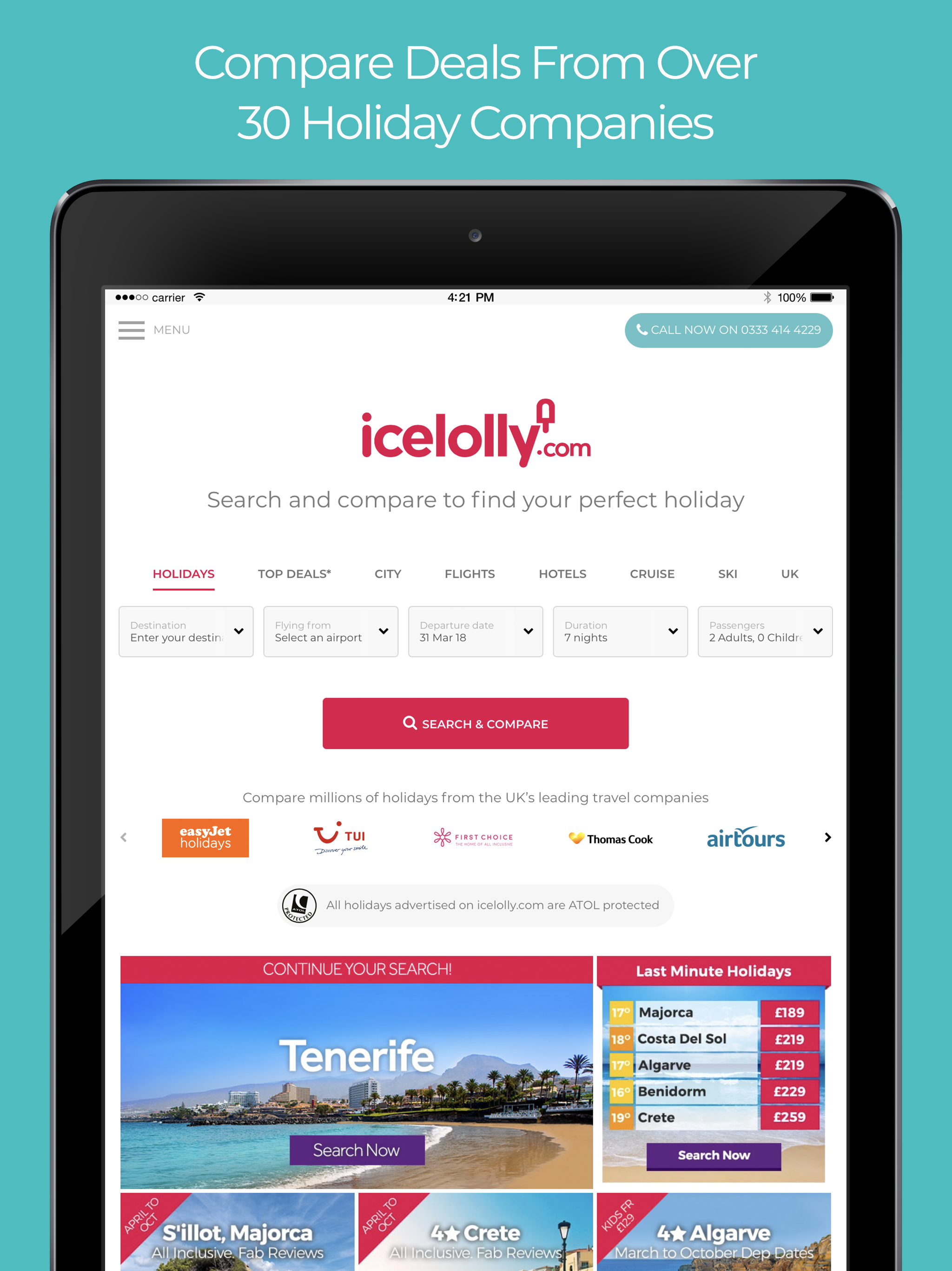 icelolly.com Holiday Finder