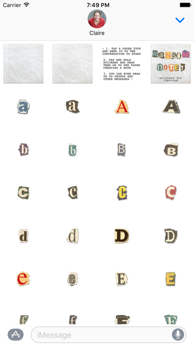 Screenshot #3 pour Ransom Note Stickers
