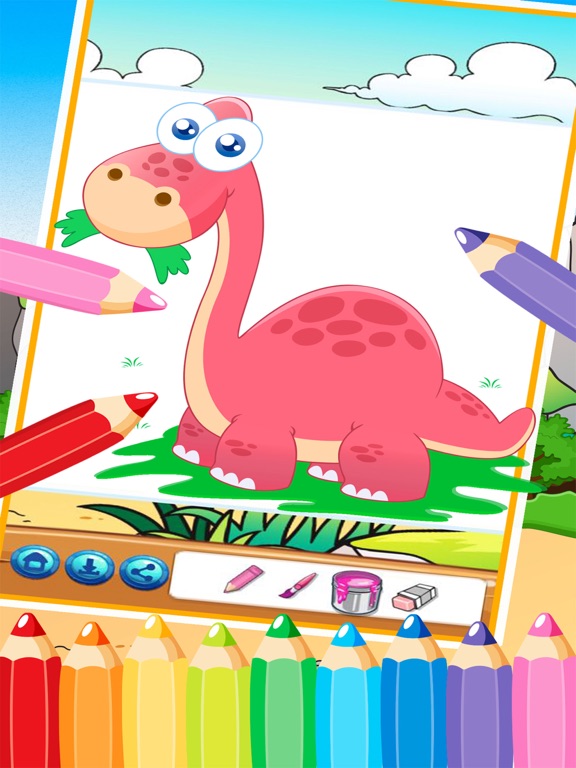 Dinosaur Coloring Book 3 - Dino Color for kid iPad screenshot