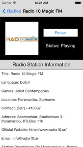 Suriname Radio Live Player (Paramaribo / Dutch) screenshot #3 for iPhone