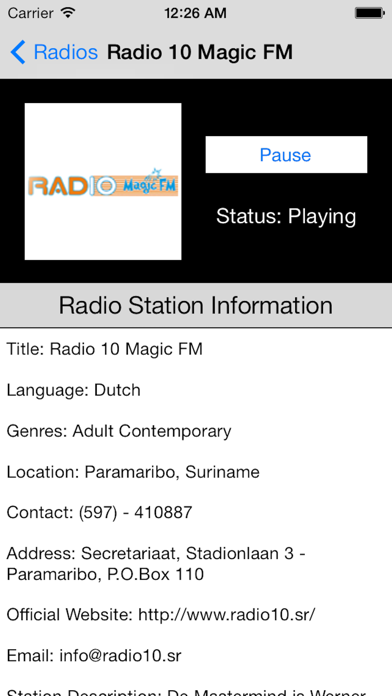 Screenshot #3 pour Suriname Radio Live Player (Paramaribo / Dutch)