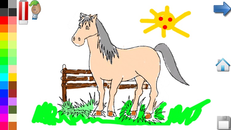Coloring Book: Horses and Pony